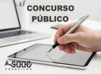 Imagem com chamada para o concurso público 001/2025