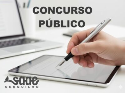 Imagem com chamada para o concurso público 001/2025